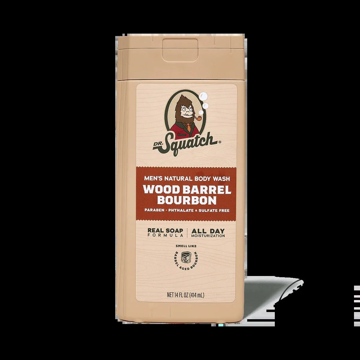 Dr. Squatch Wood Barrel Bourbon Men's Natural Body Wash
