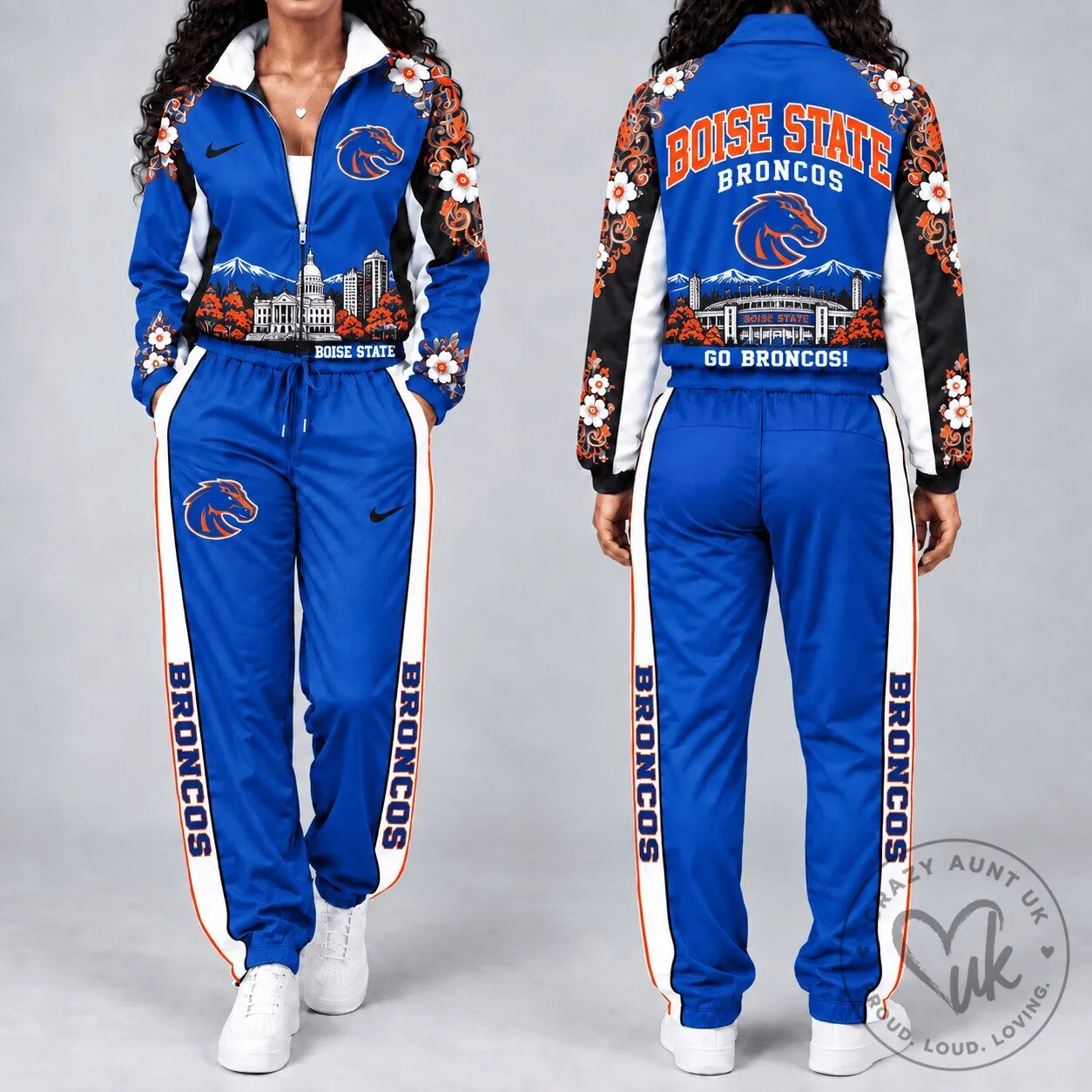 Boise State Broncos Stadium Heritage Full-Zip Tracksuit Set