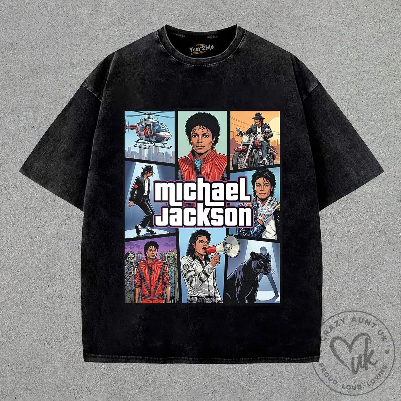 Michael Jackson Grand Theft Auto Style King of Pop Music Fan T-Shirt