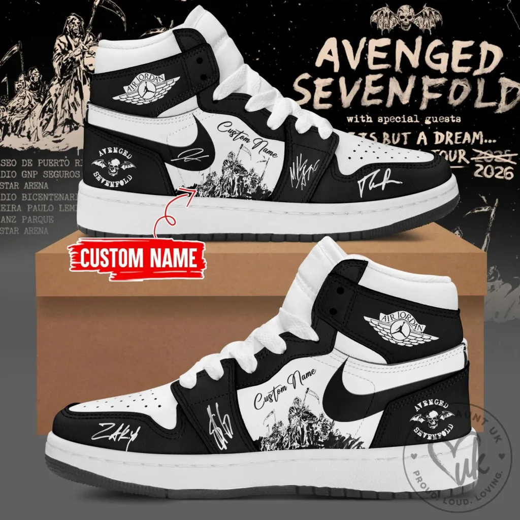 Avenged Sevenfold Life Is But a Dream Tour 2026 Custom Name Shoes Avenged Sevenfold Life Is But a Dream Tour 2026 Custom Name Shoes