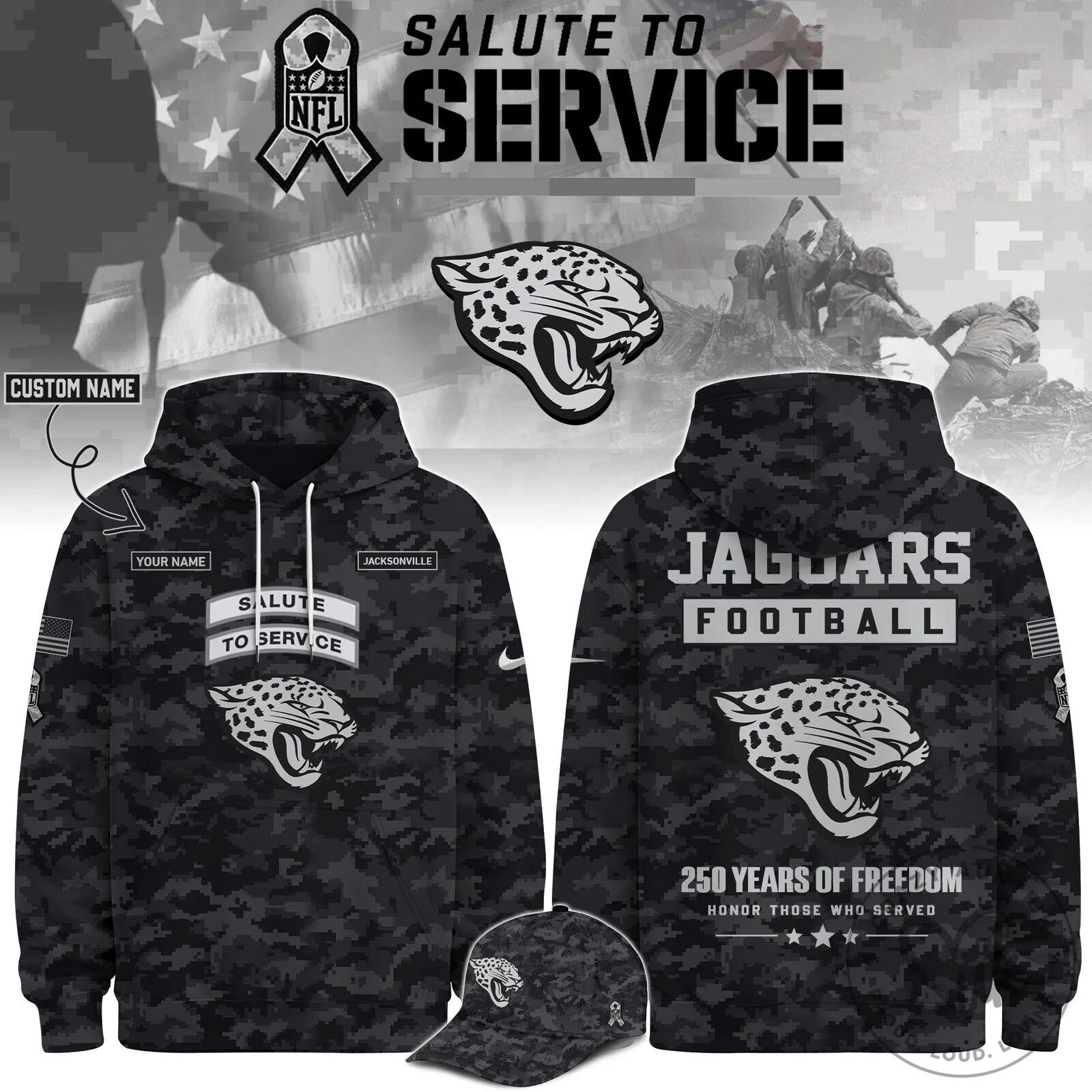 Jacksonville Jaguars Salute To Service Veterans Day Special Edition Hoodie