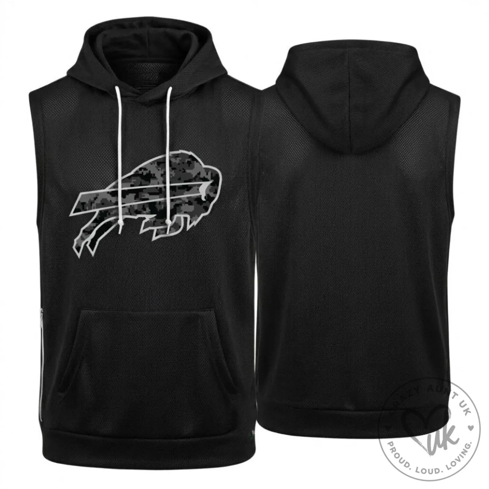 Buffalo Bills Salute to Service Black Sleeveless Hoodie Tank Top