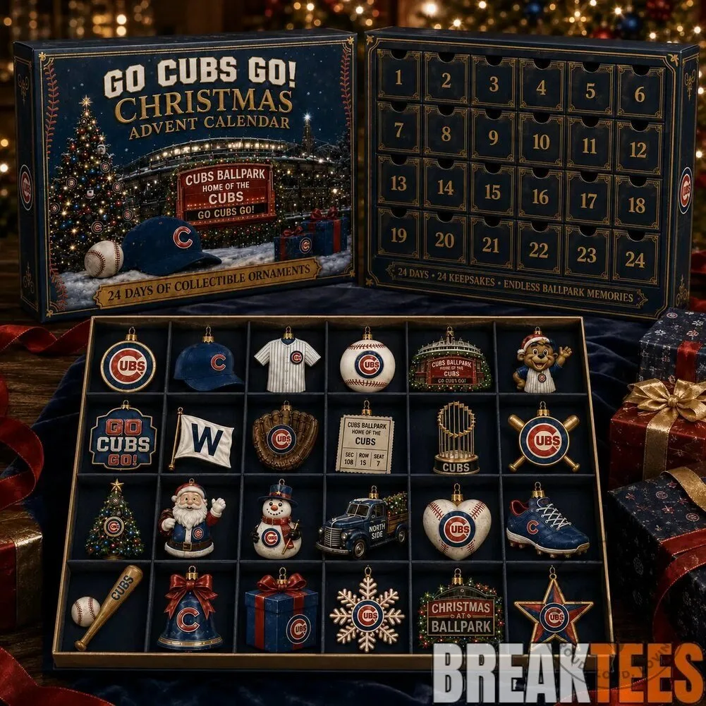 Chicago Cubs Go Cubs Go Christmas Advent Calendar with Collectible Ornaments