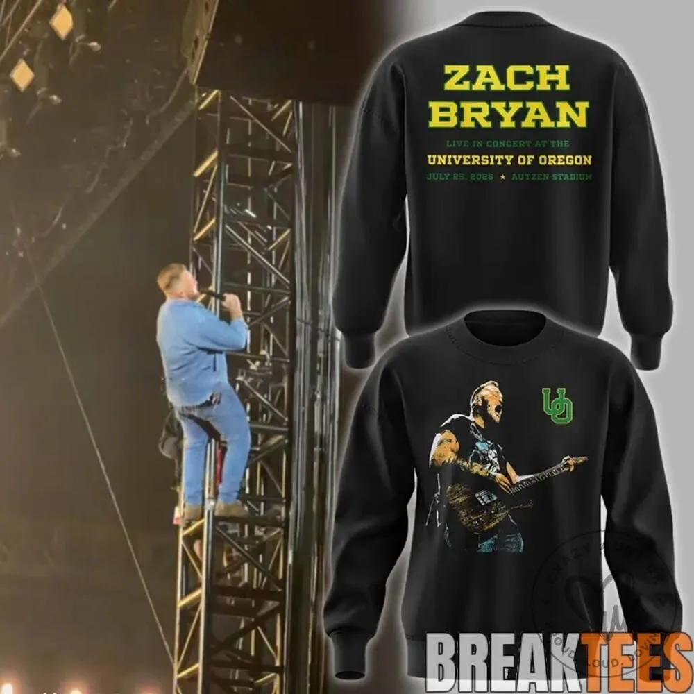 Zach Bryan Live in Concert at the University of Oregon Autzen Stadium Sweatshirt