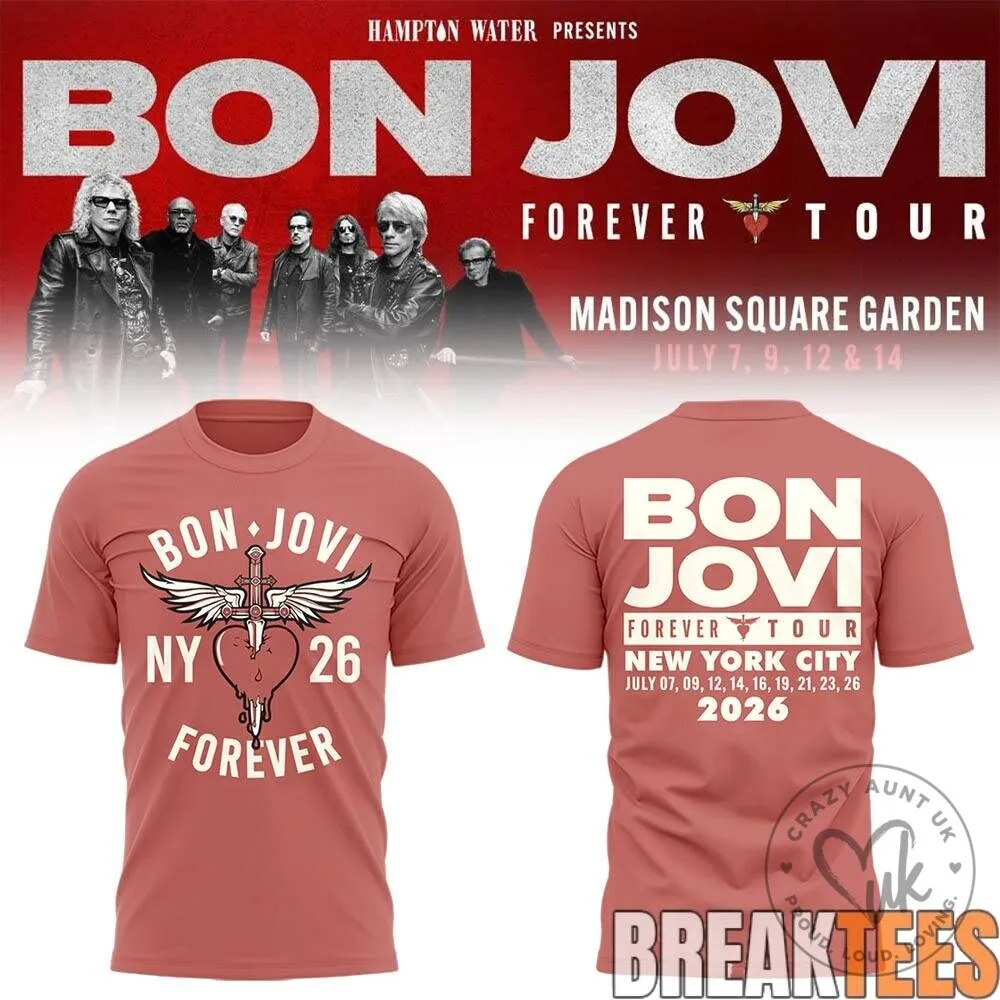 Bon Jovi Forever Tour 2026 New York City T-Shirt
