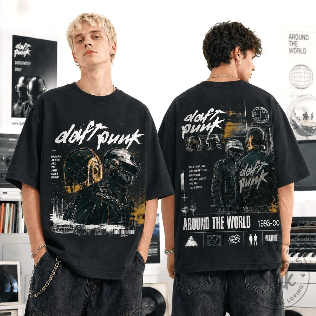 Daft Punk Electronic Music Duo Graphic T-Shirt