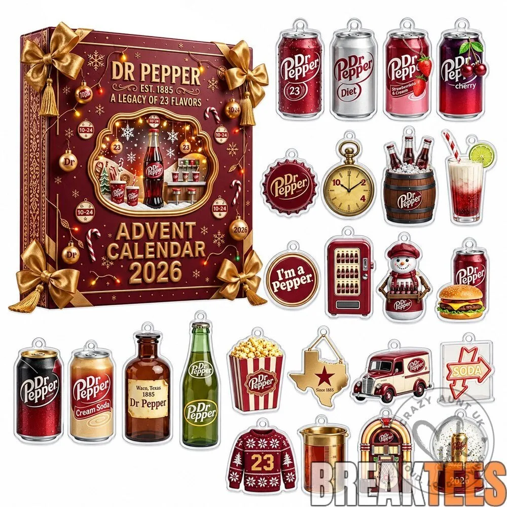 Dr Pepper 2026 Advent Calendar with 23 Flavors Christmas Ornaments