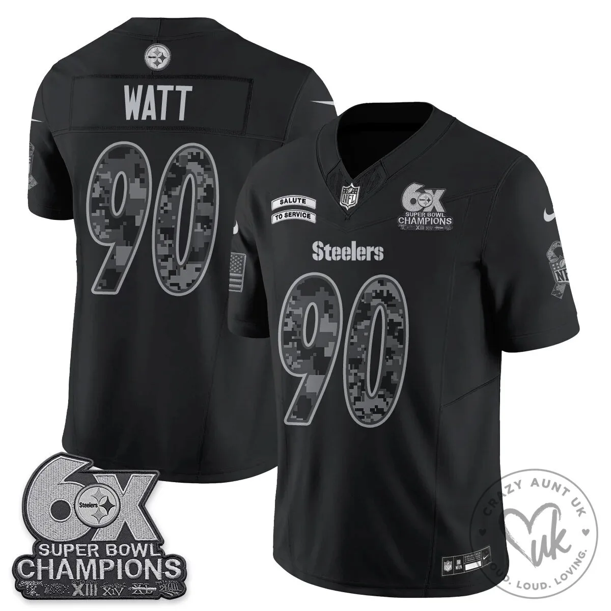 Pittsburgh Steelers T.J. Watt Salute To Service 2026 Edition Football Jersey