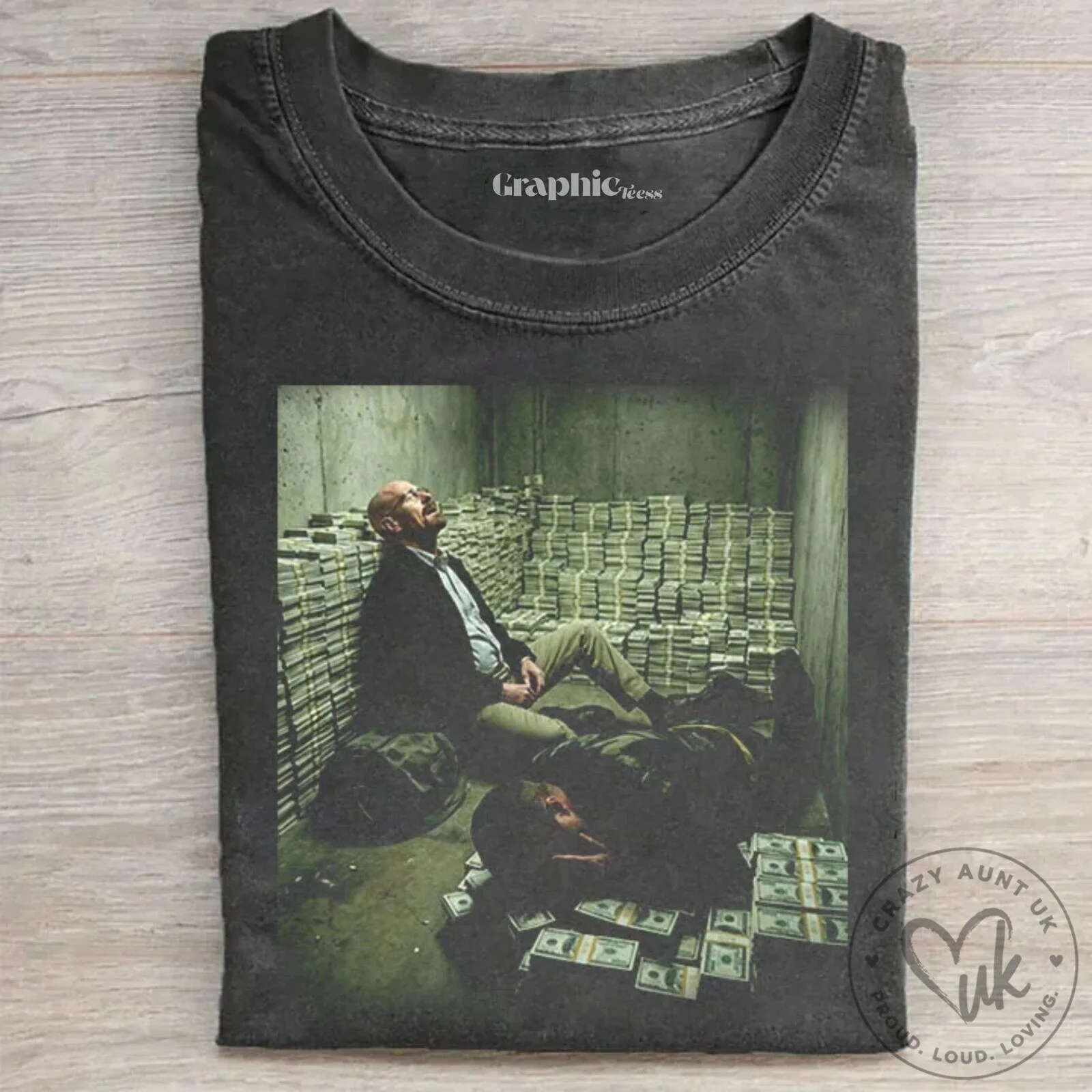Breaking Bad Walter White Money Pile Graphic T-Shirt