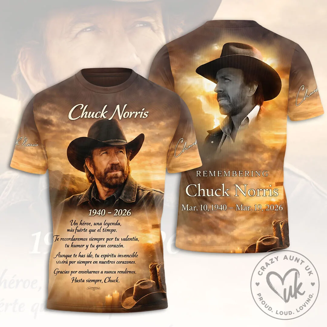 Chuck Norris Memorial Tribute Graphic T-Shirt