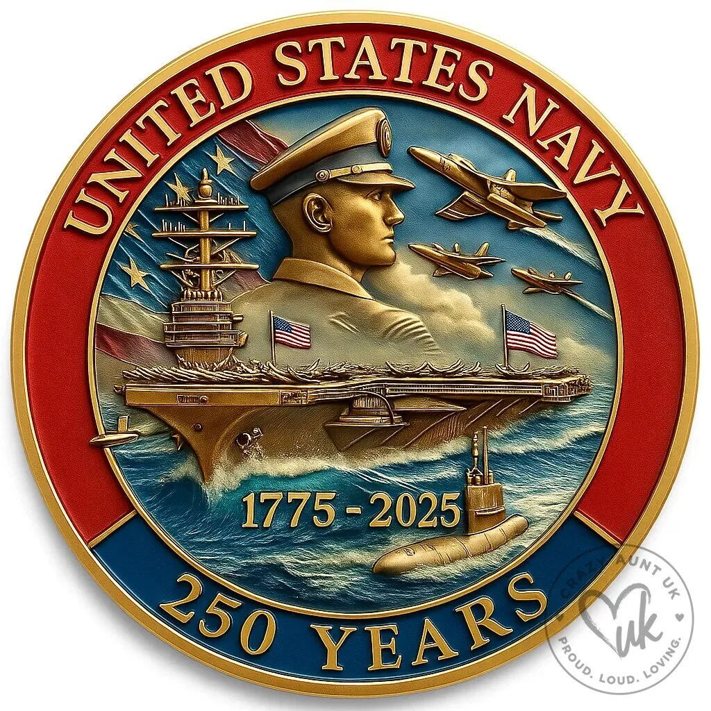 United States Navy 250th Anniversary Commemorative Challenge Coin