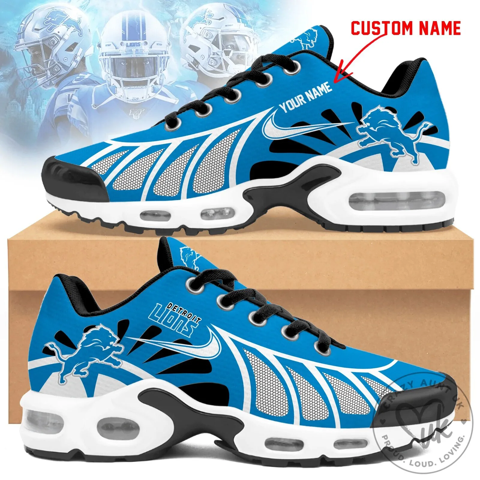 Detroit Lions Personalized Air Max Shoes