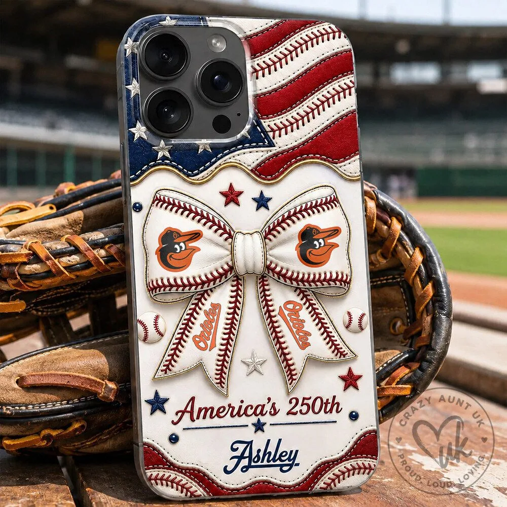 Baltimore Orioles Baseball Team America's 250th Personalized Phone Case