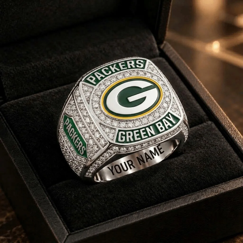 Green Bay Packers NFL Football Team Championship Ring with Custom Engraving