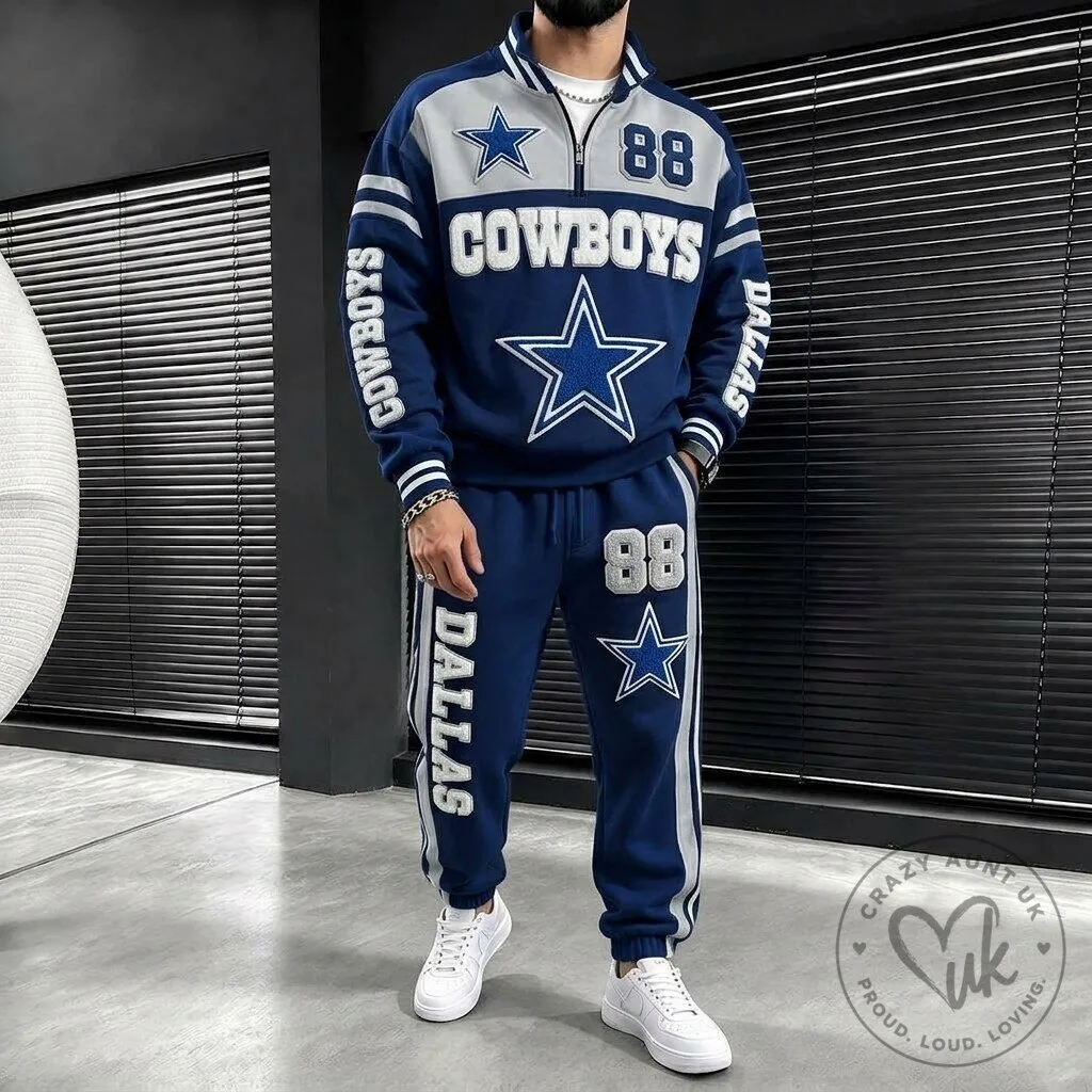 Dallas Cowboys Football Team Logo Tracksuit with Number 88 Design