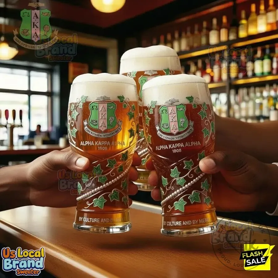 Alpha Kappa Alpha Sorority Incorporated Beer Pint Glass