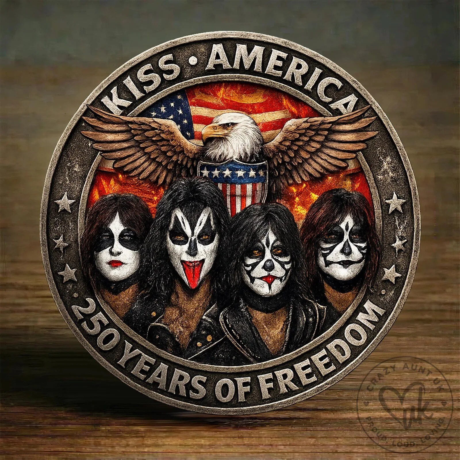 KISS America 250 Years of Freedom Eagle Commemorative Coin