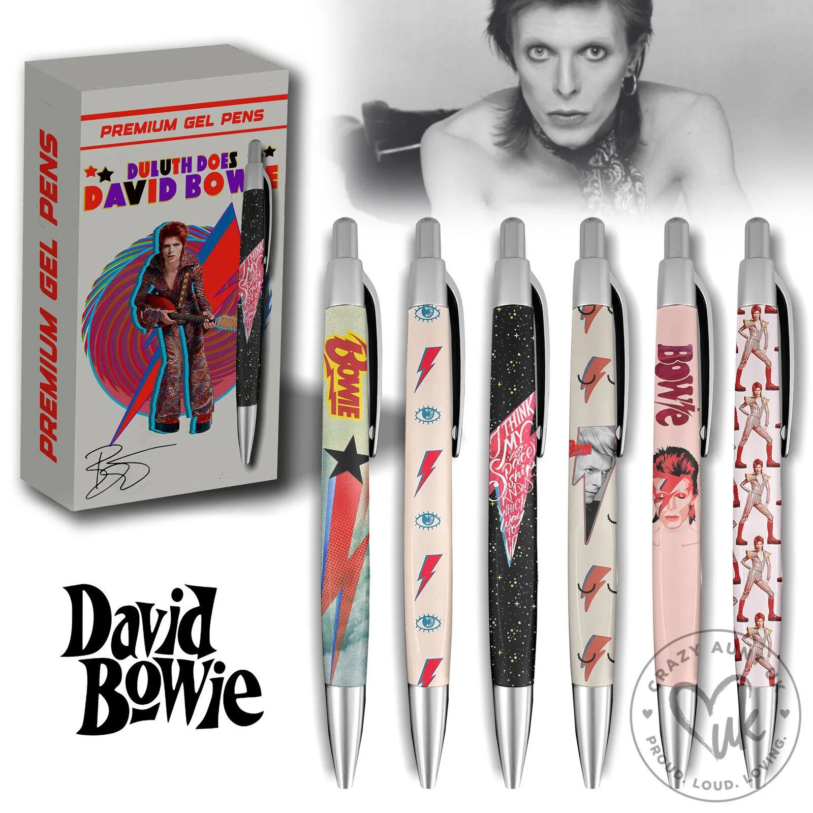 David Bowie Music Legend Premium Gel Pen Set