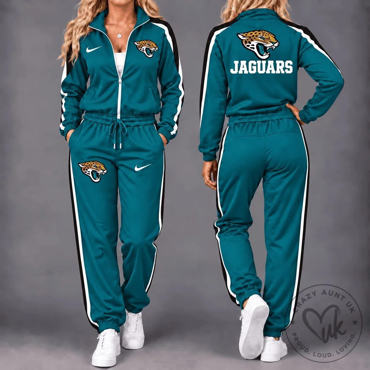 Jacksonville Jaguars NFL Team Logo Women's Performance Tracksuit Set
