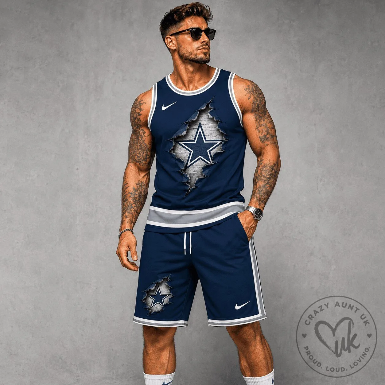 Dallas Cowboys NFL Football Team Navy Blue Tank Top