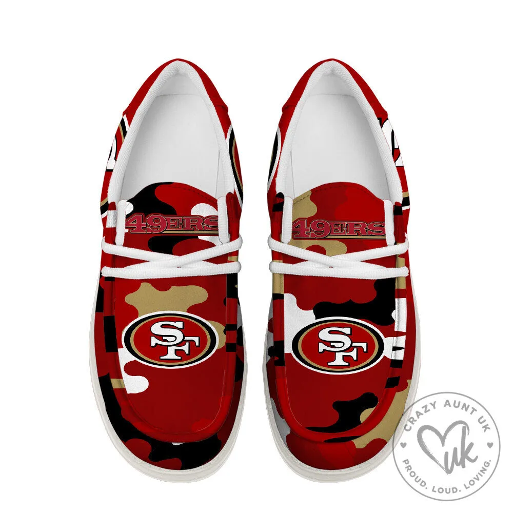 San Francisco 49ers Camouflage Pattern Loafer Shoes for Men and Women