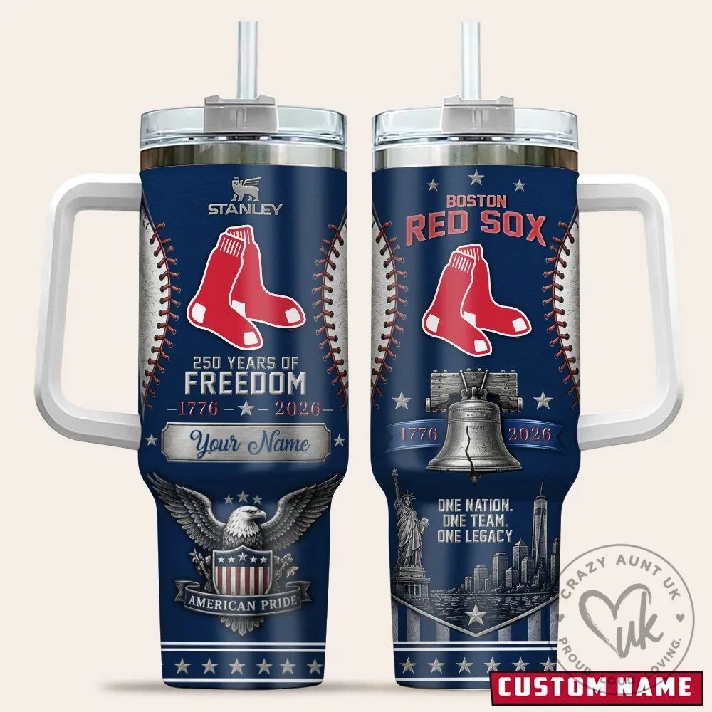Boston Red Sox Baseball Personalized Stainless Steel Tumbler