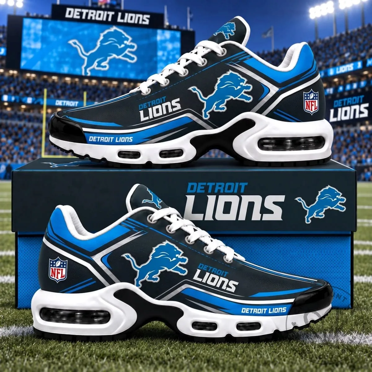 Detroit Lions Fan Air Cushion Sports Shoes for Men and Women