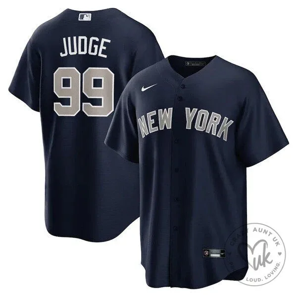 New York Yankees Aaron Judge Baseball Jersey in Navy Blue