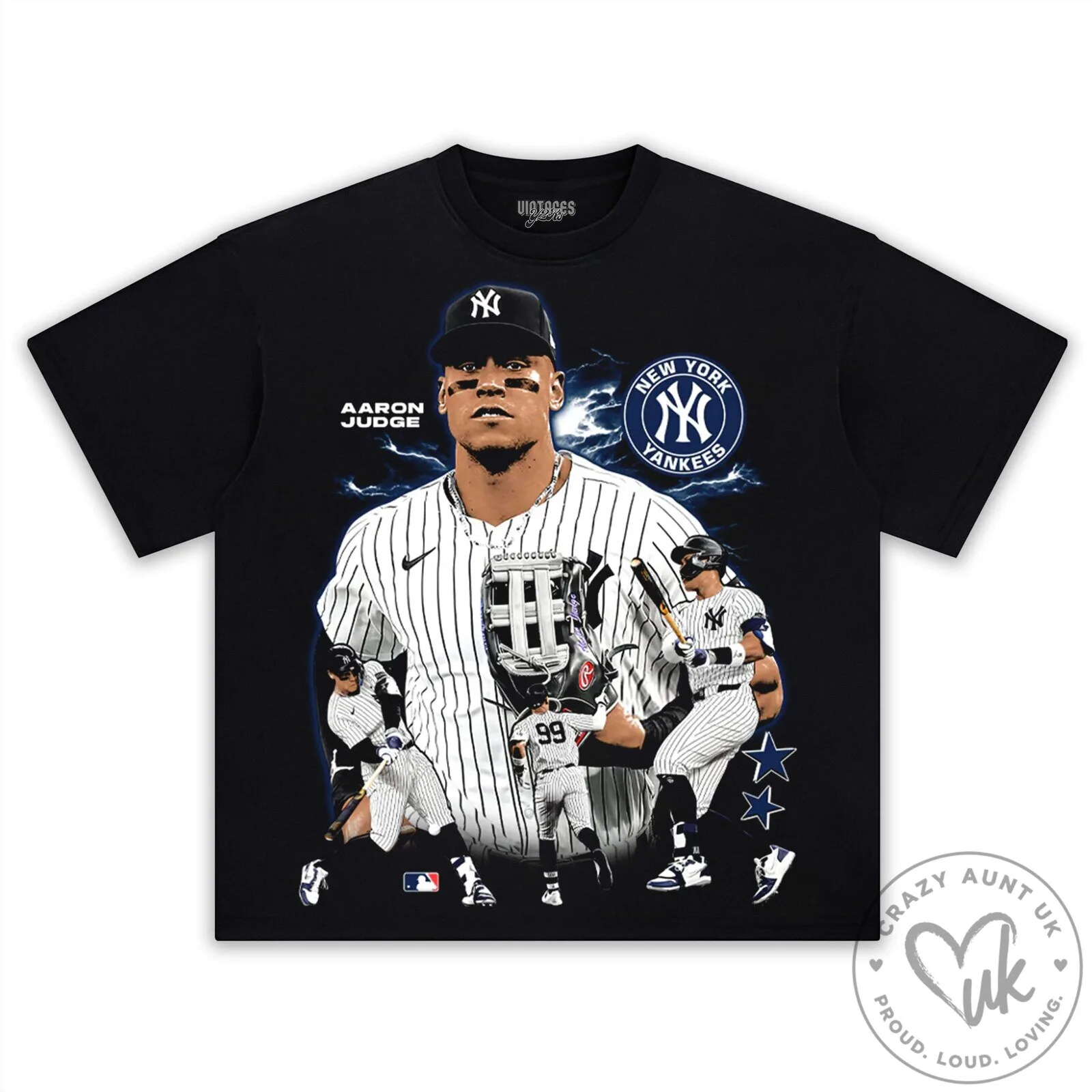 Graphic T-Shirt featuring Aaron Judge of the New York Yankees Baseball Team