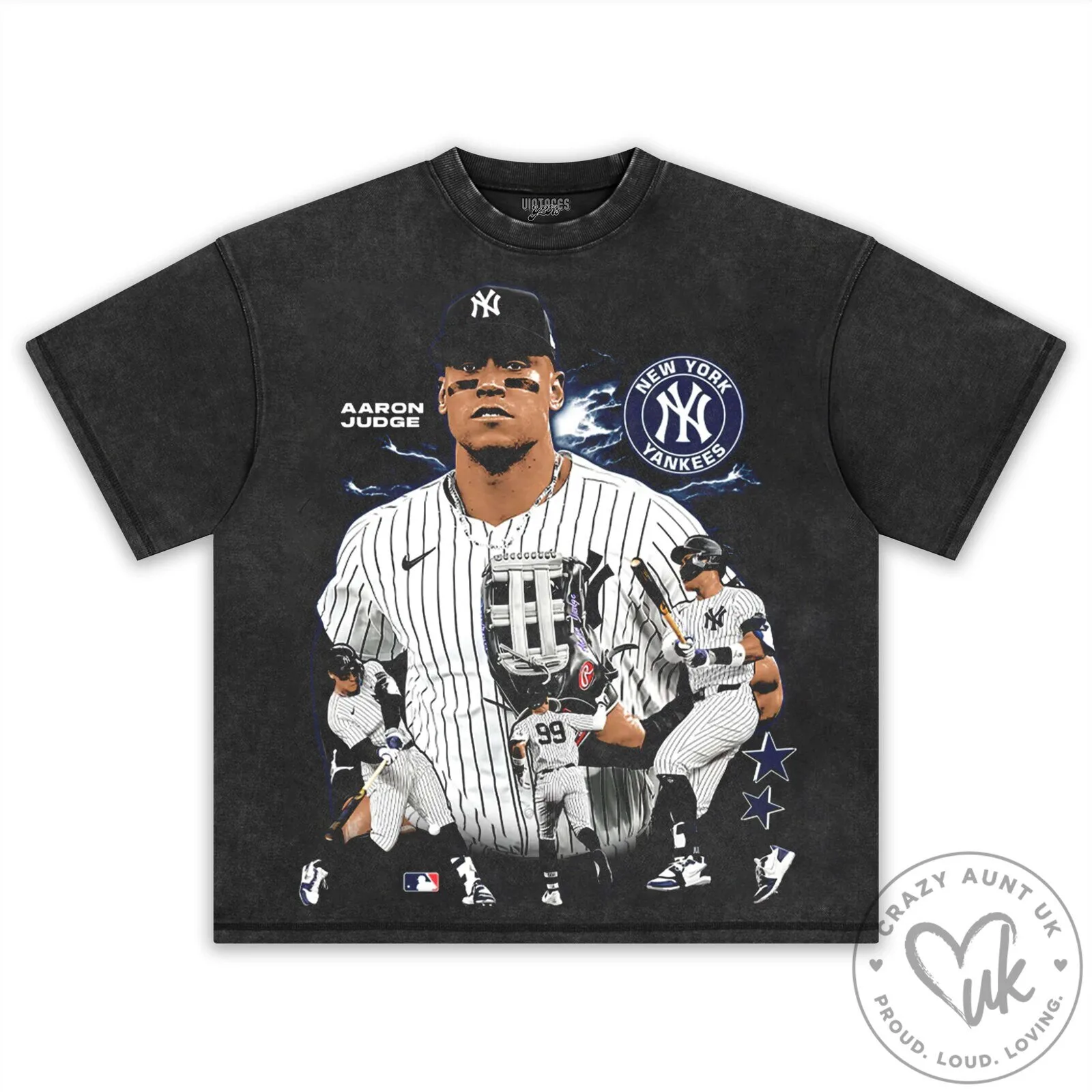 Graphic T-Shirt featuring Aaron Judge of the New York Yankees Baseball Team 25 Graphic T-Shirt featuring Aaron Judge of the New York Yankees Baseball Team