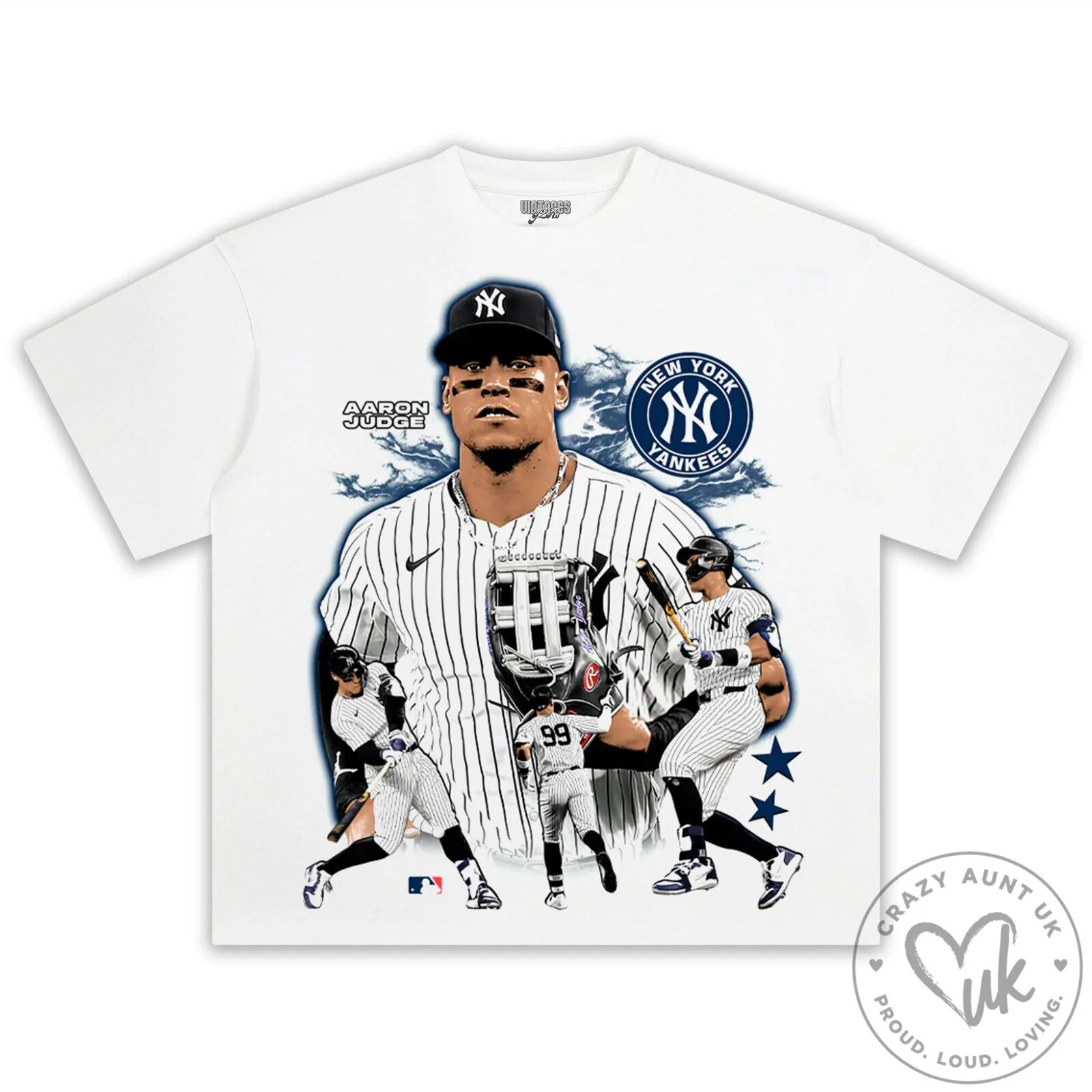 Graphic T-Shirt featuring Aaron Judge of the New York Yankees Baseball Team 26 Graphic T-Shirt featuring Aaron Judge of the New York Yankees Baseball Team
