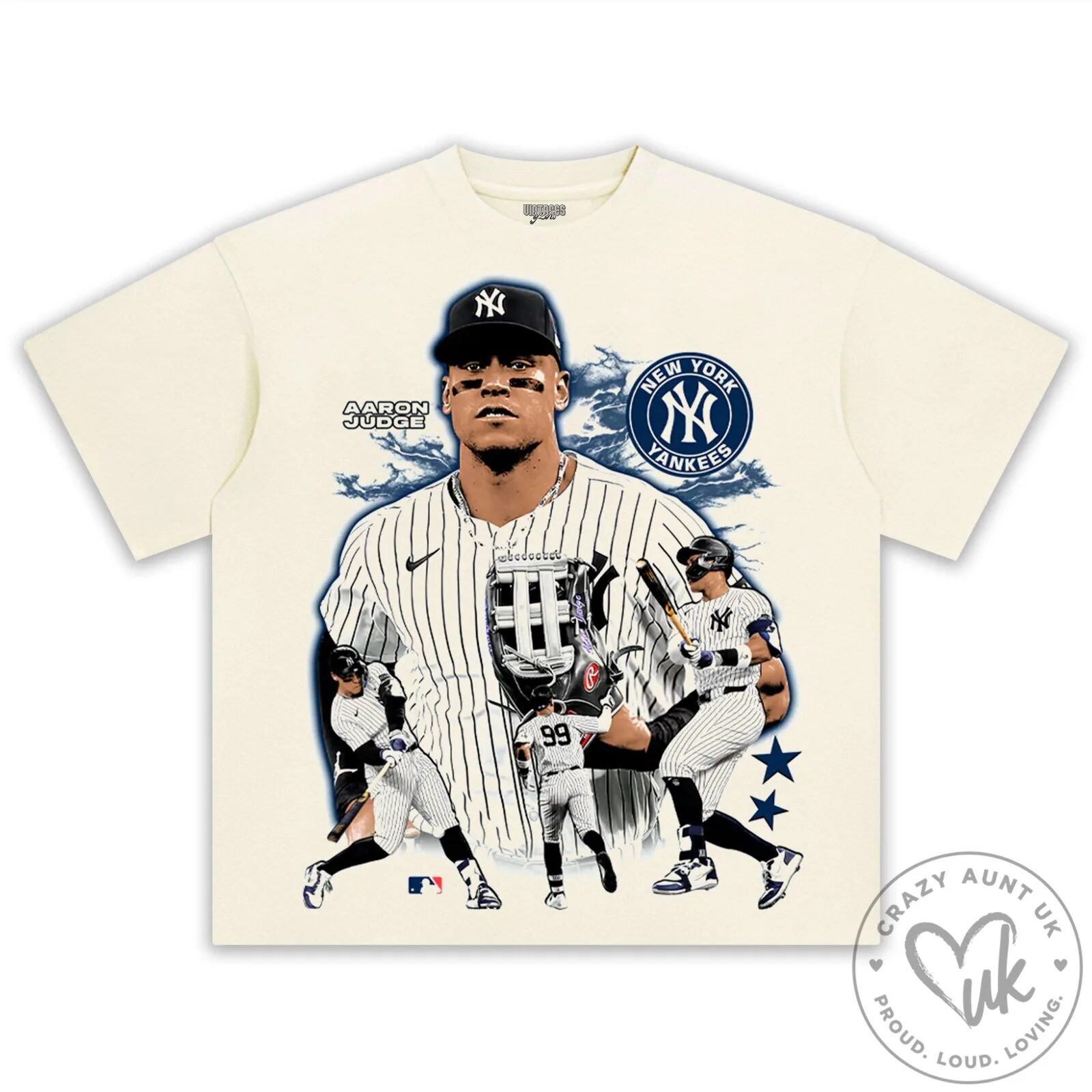 Graphic T-Shirt featuring Aaron Judge of the New York Yankees Baseball Team 27 Graphic T-Shirt featuring Aaron Judge of the New York Yankees Baseball Team