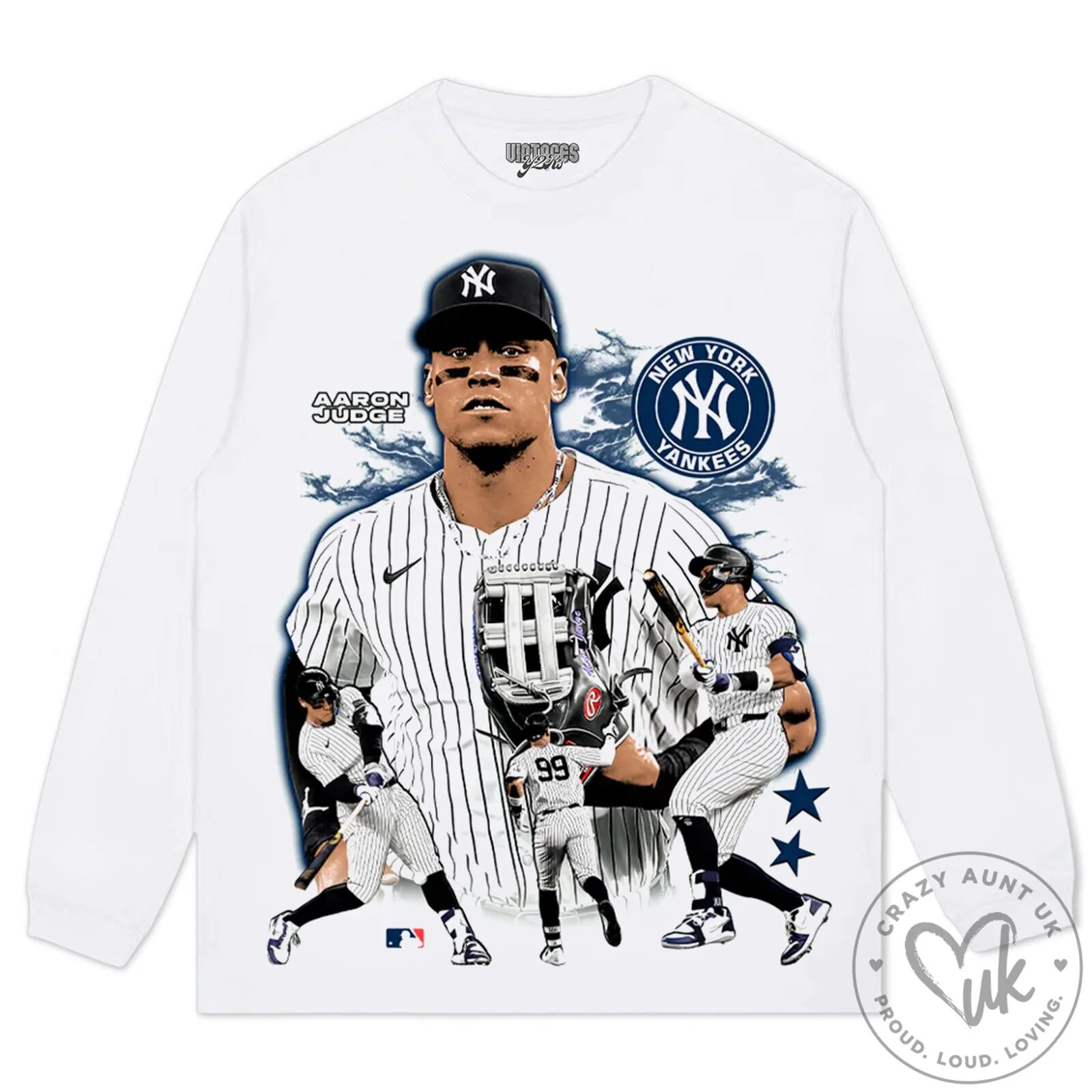Graphic T-Shirt featuring Aaron Judge of the New York Yankees Baseball Team 30 Graphic T-Shirt featuring Aaron Judge of the New York Yankees Baseball Team