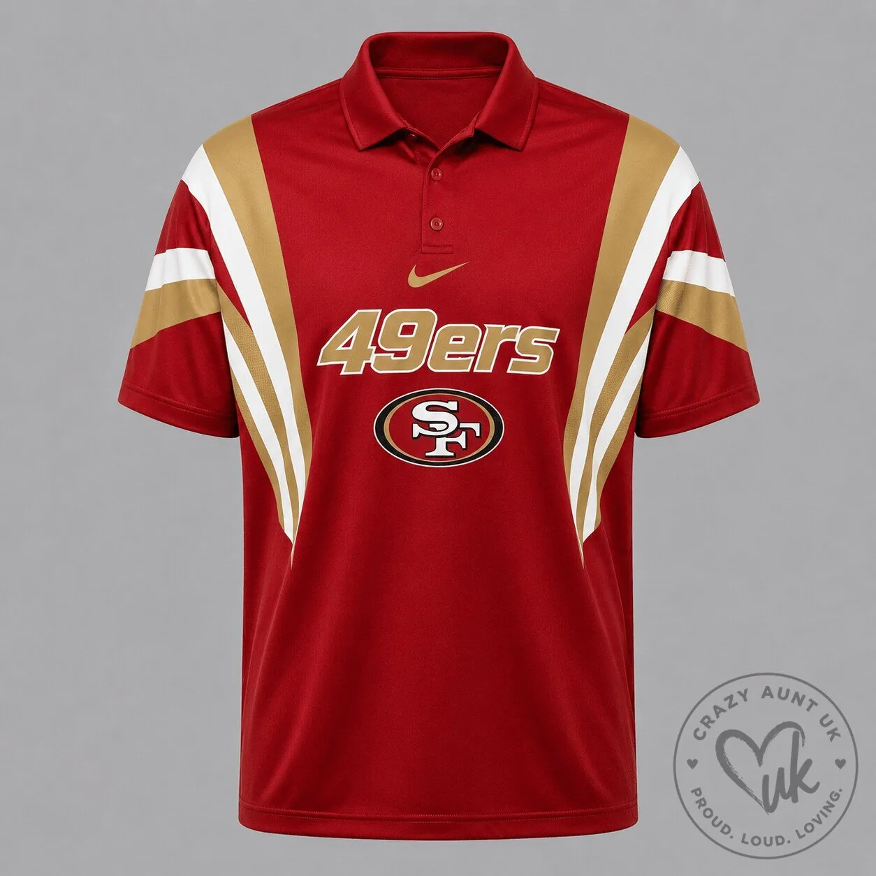San Francisco 49ers National Football League Red and Gold Polo Shirt