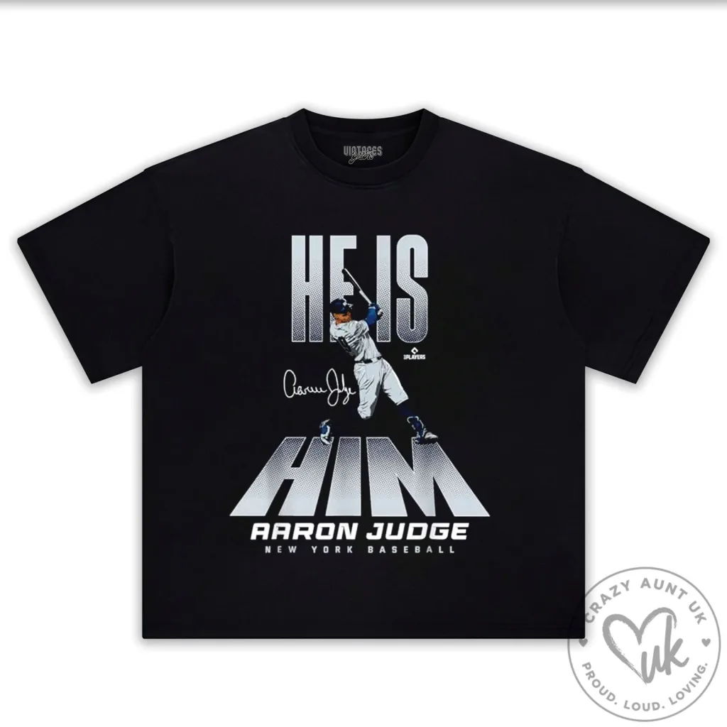 Atlanta Falcons Custom Name And Number Football Fan Hoodie 48 Aaron Judge New York Baseball He Is Him T-Shirt