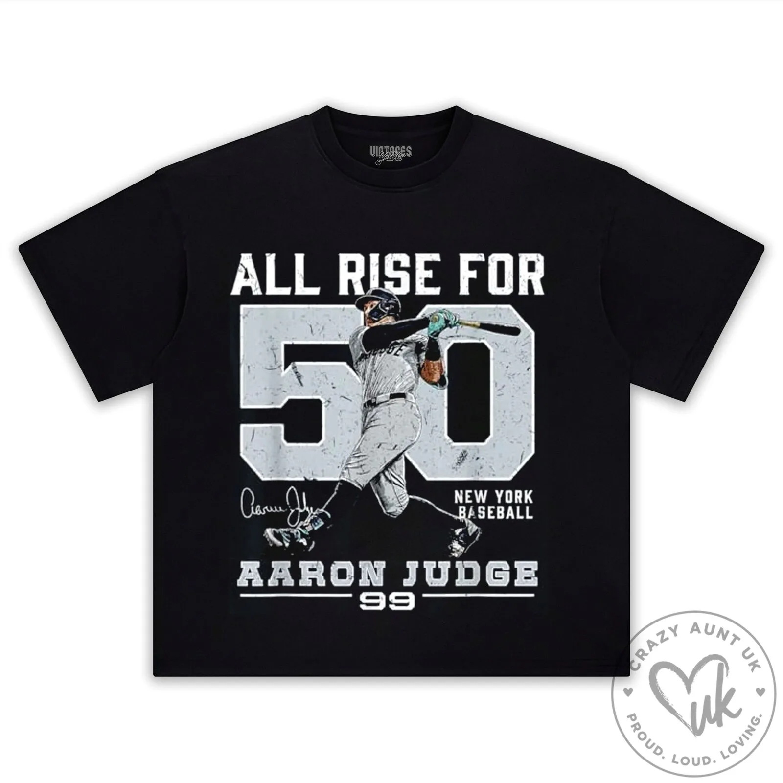 Aaron Judge All Rise For 50 New York Baseball Fan T-Shirt