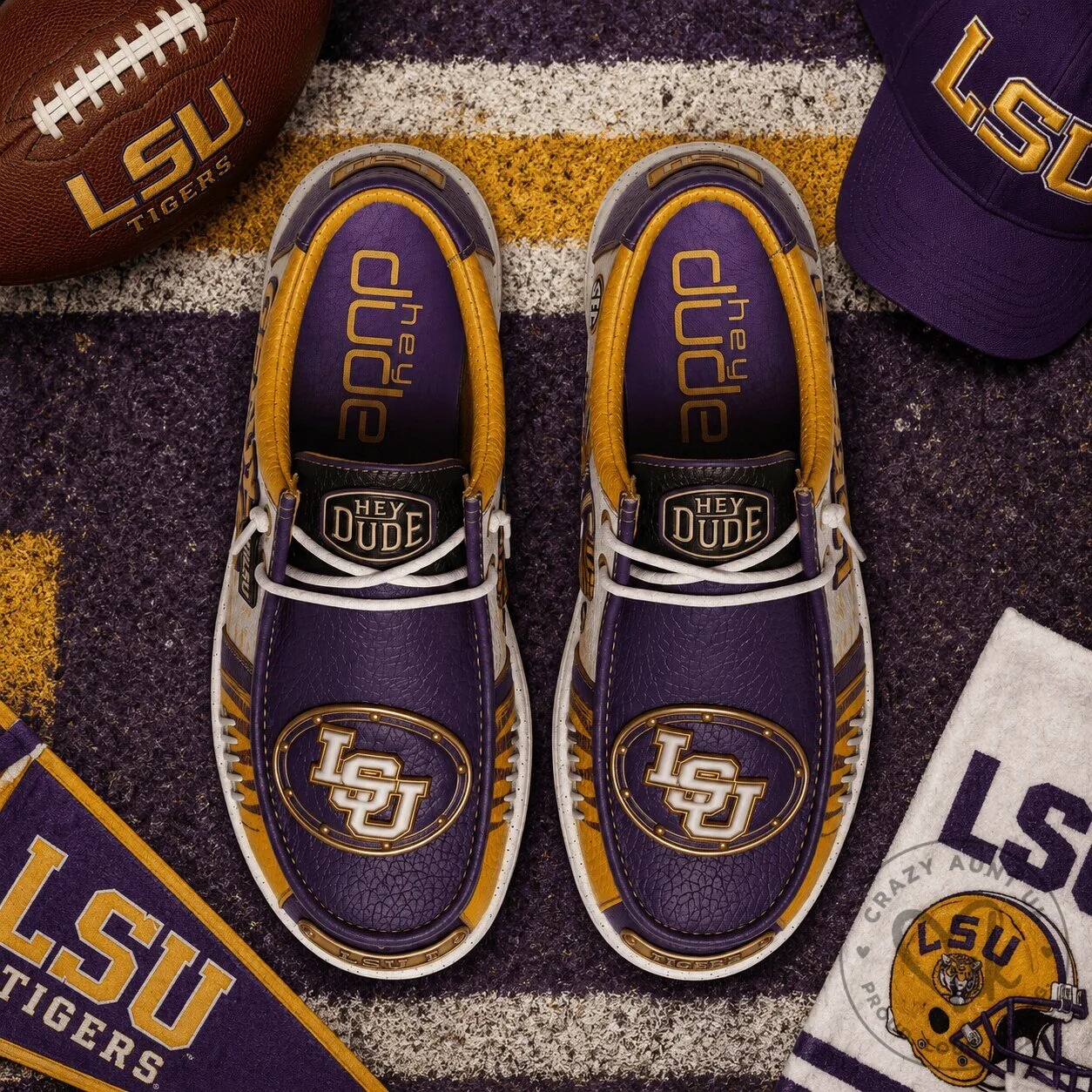 Louisiana State University Tigers Hey Dude Style Shoes