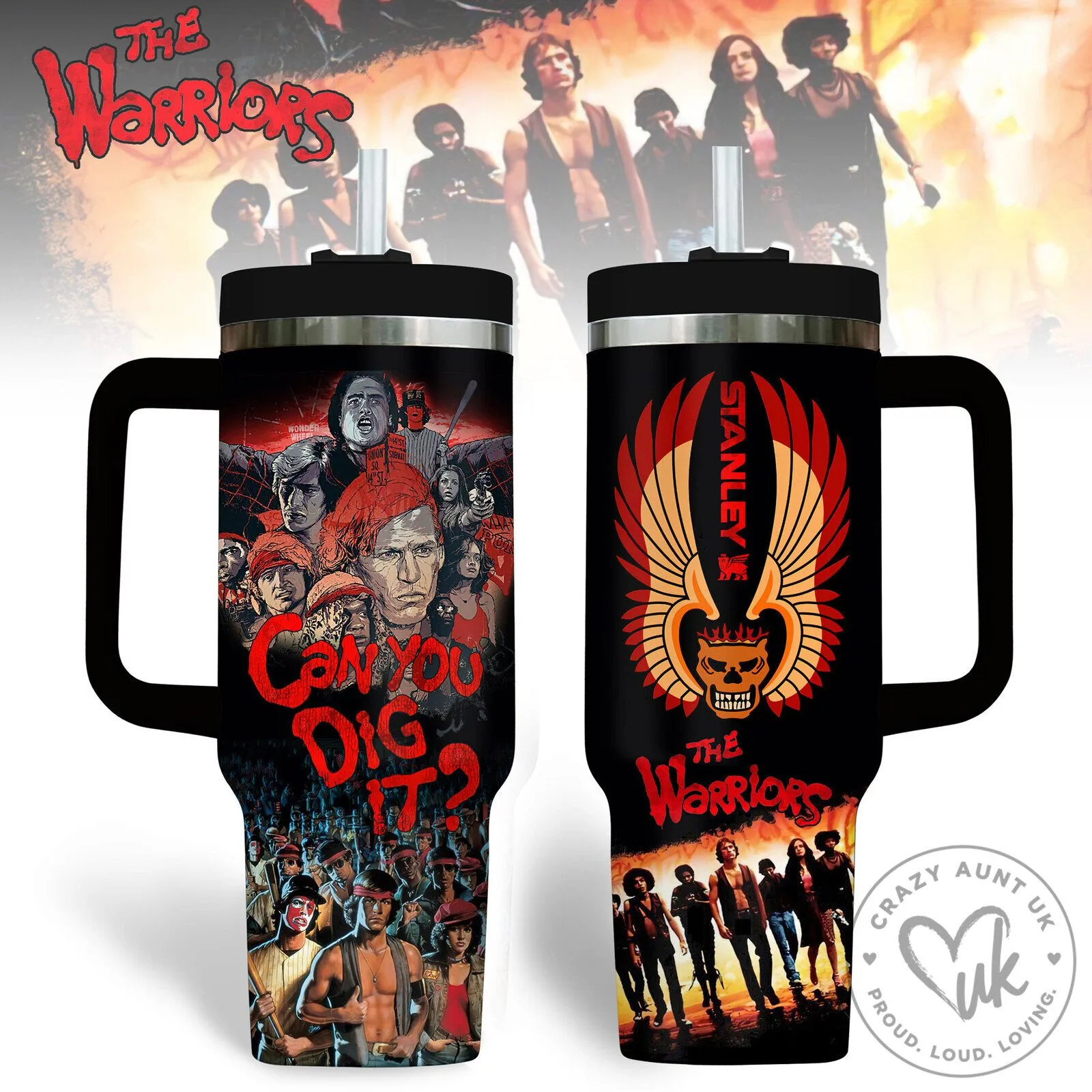 The Warriors Movie Can You Dig It Stanley Winged Skull Tumbler