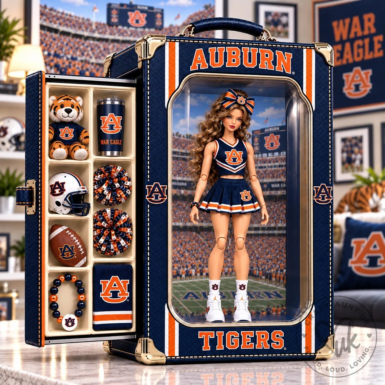 Auburn Tigers Cheerleader Doll with Accessories Box Set