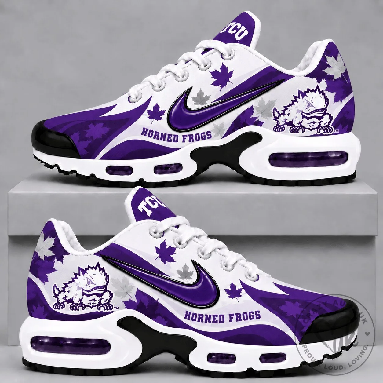 Texas Christian University Horned Frogs Fall Season Air Max Sneakers