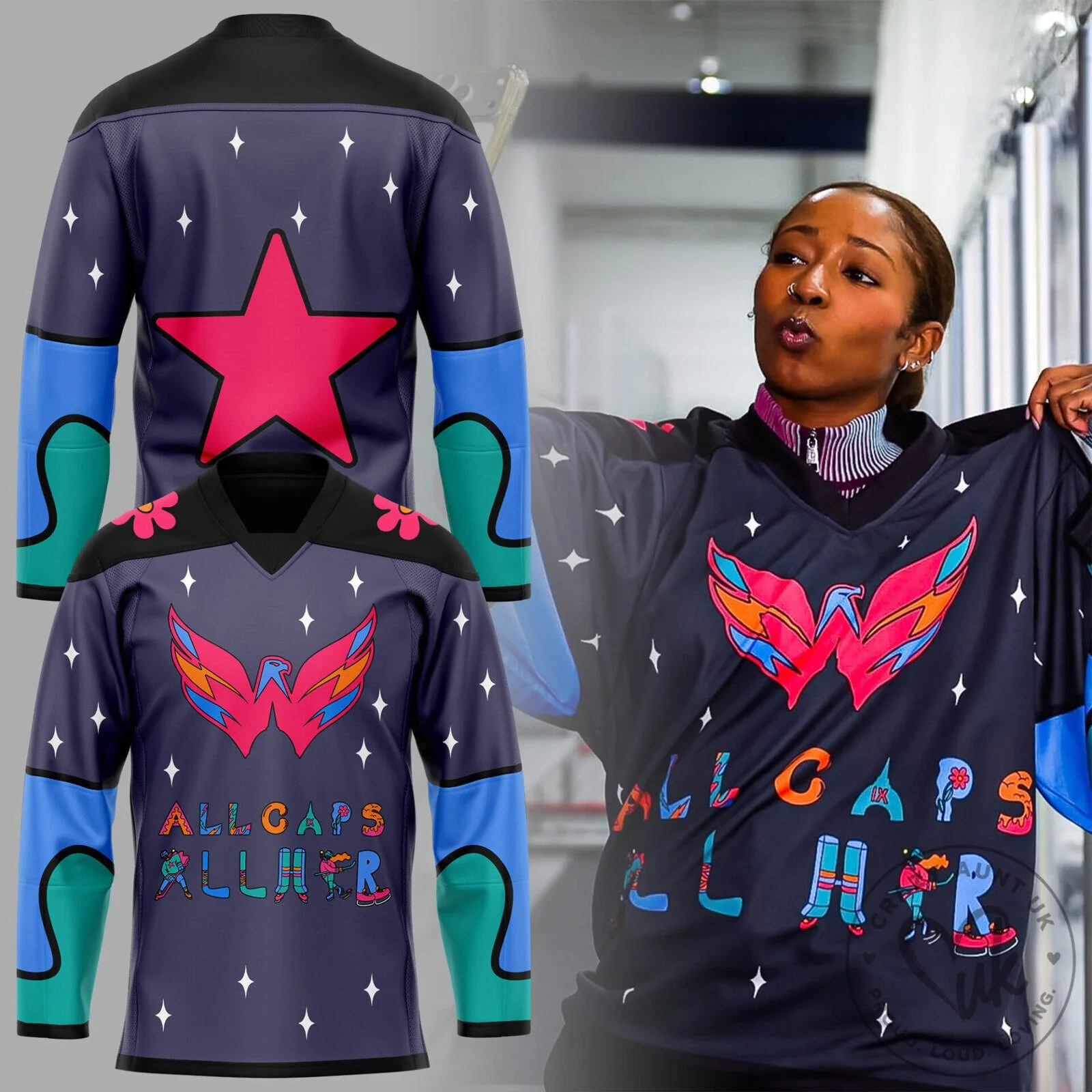 All Caps All Her Washington Capitals Women's Hockey Jersey