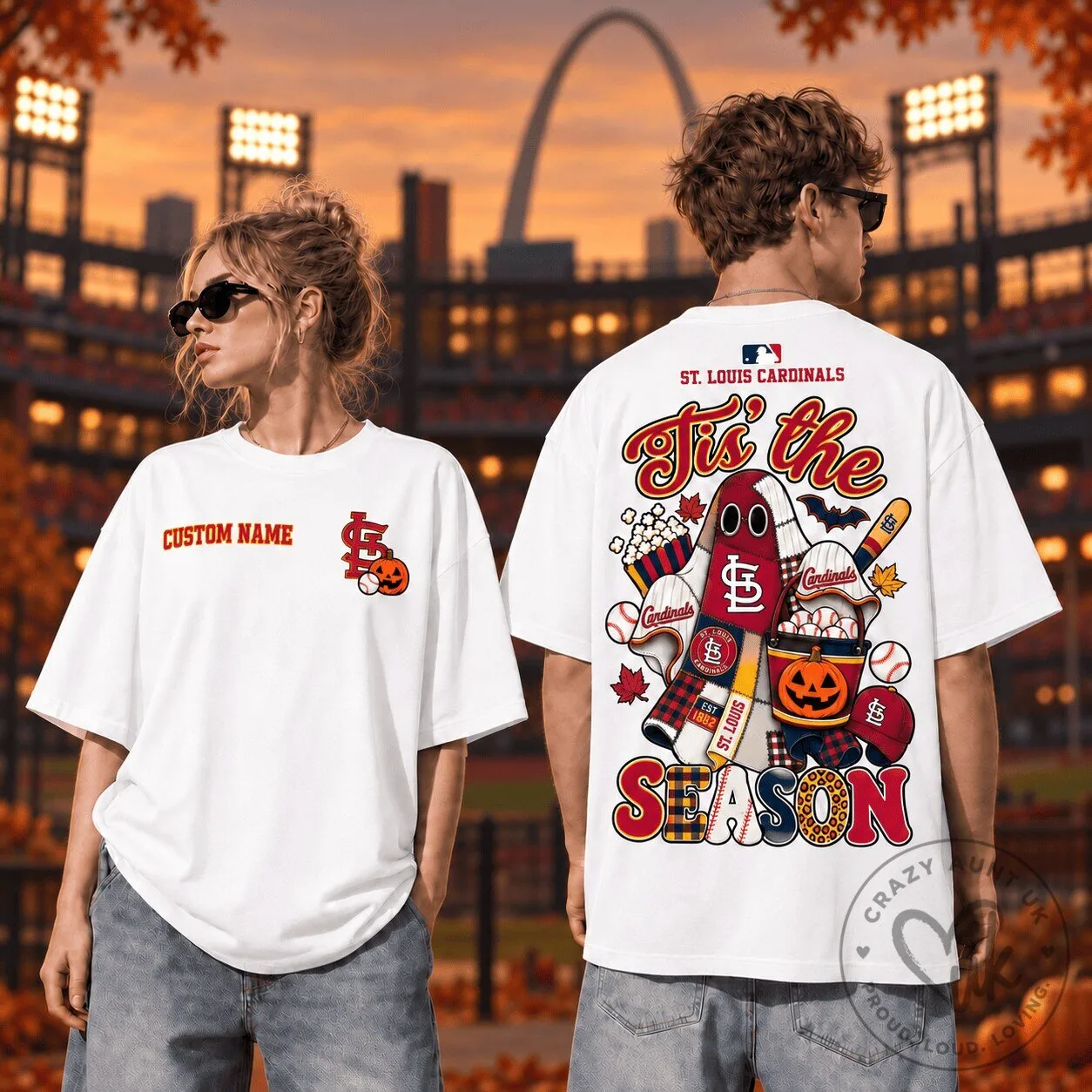 St. Louis Cardinals Fan Shirt, Tis The Season Halloween Ghost Baseball T-Shirt