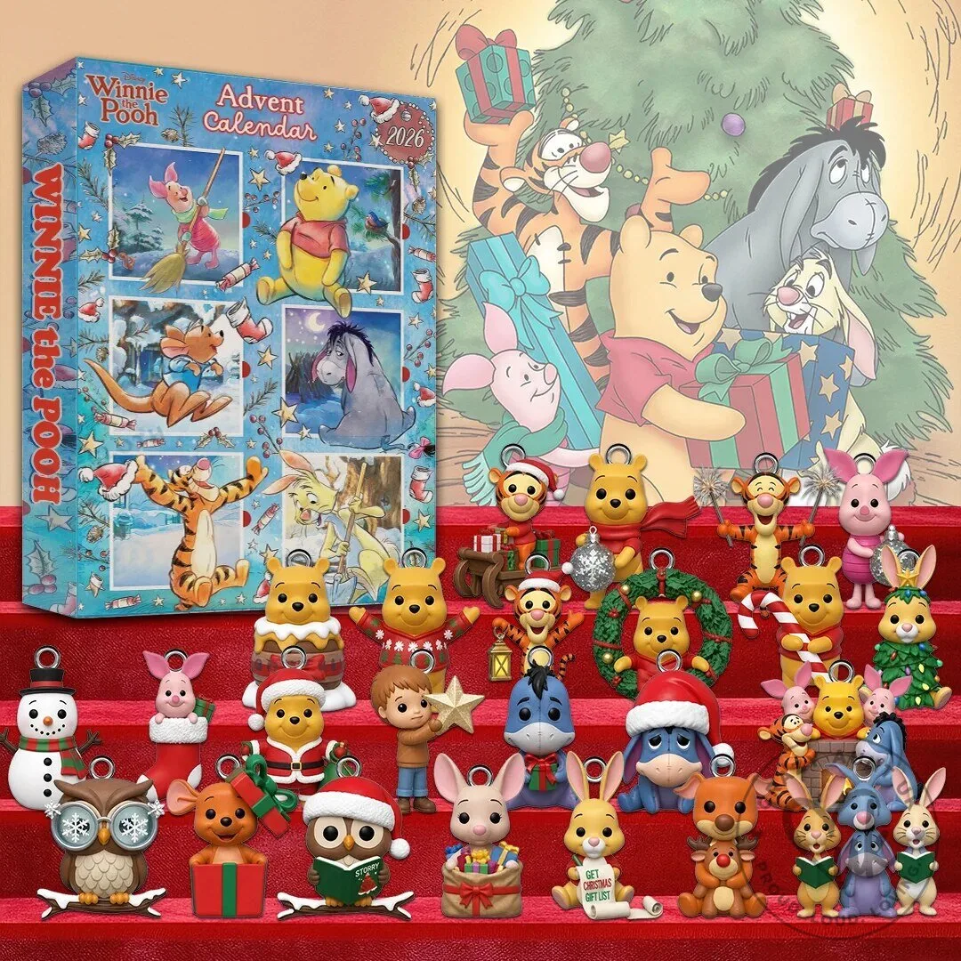 Winnie the Pooh and Friends Christmas Advent Calendar Ornament Set