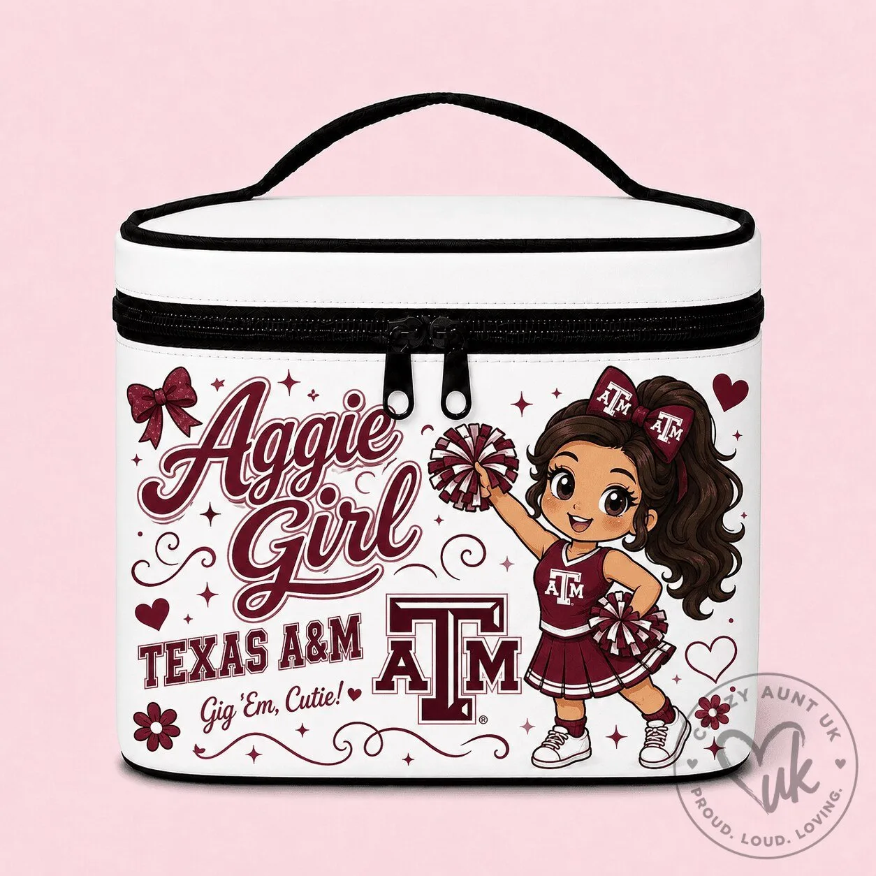 Texas A&M Aggies Gig 'Em Cutie Cosmetic Bag