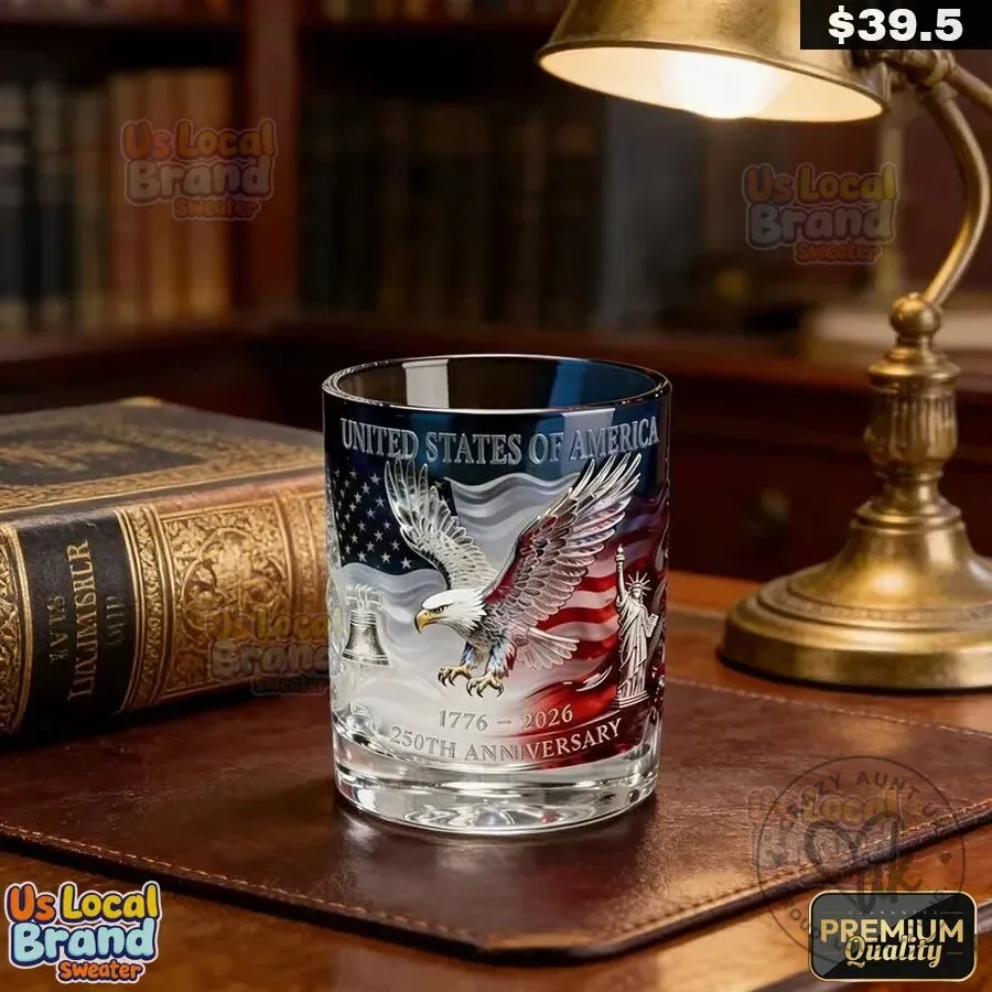 United States of America 250th Anniversary Eagle Whiskey Drinking Glass 10 United States of America 250th Anniversary Eagle Whiskey Drinking Glass