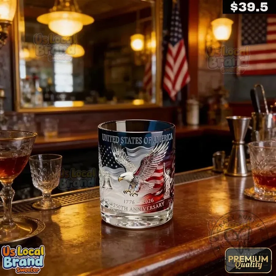 United States of America 250th Anniversary Eagle Whiskey Drinking Glass 11 United States of America 250th Anniversary Eagle Whiskey Drinking Glass