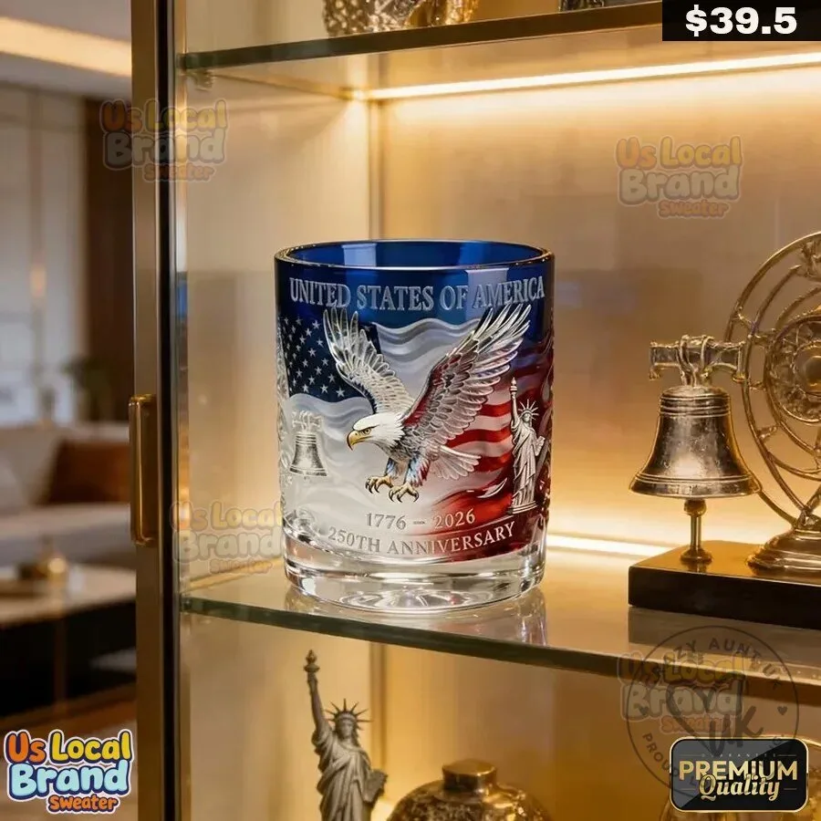United States of America 250th Anniversary Eagle Whiskey Drinking Glass 12 United States of America 250th Anniversary Eagle Whiskey Drinking Glass