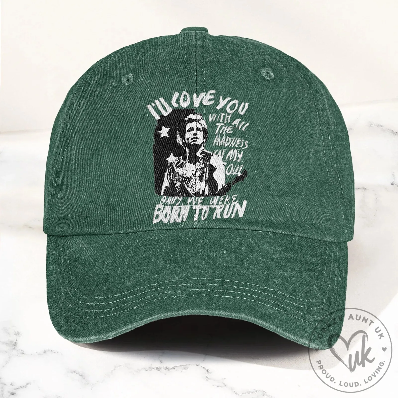 Bruce Springsteen Born to Run Lyrics Embroidered Denim Cap Hat 16 Bruce Springsteen Born to Run Lyrics Embroidered Denim Cap Hat