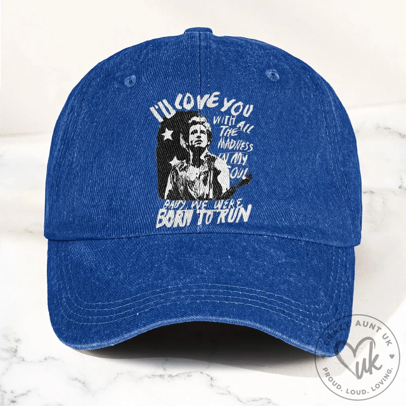 Bruce Springsteen Born to Run Lyrics Embroidered Denim Cap Hat 17 Bruce Springsteen Born to Run Lyrics Embroidered Denim Cap Hat