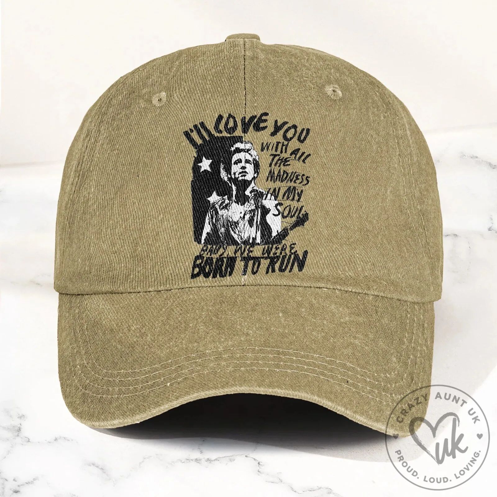 Bruce Springsteen Born to Run Lyrics Embroidered Denim Cap Hat 20 Bruce Springsteen Born to Run Lyrics Embroidered Denim Cap Hat